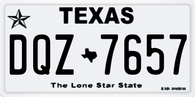 TX license plate DQZ7657