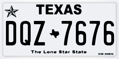 TX license plate DQZ7676