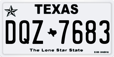TX license plate DQZ7683