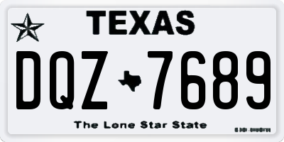 TX license plate DQZ7689