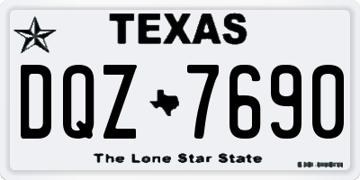 TX license plate DQZ7690