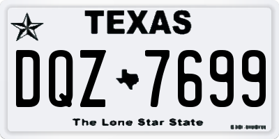 TX license plate DQZ7699