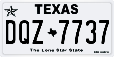 TX license plate DQZ7737