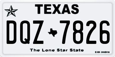 TX license plate DQZ7826