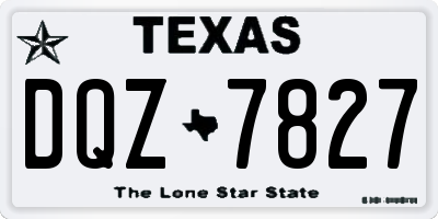 TX license plate DQZ7827