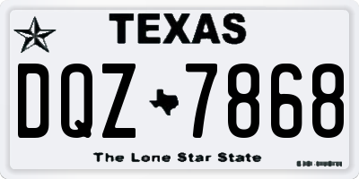 TX license plate DQZ7868