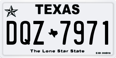 TX license plate DQZ7971