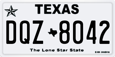 TX license plate DQZ8042