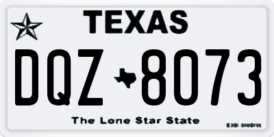 TX license plate DQZ8073