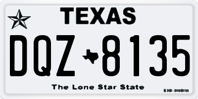 TX license plate DQZ8135