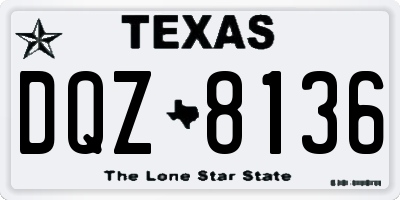 TX license plate DQZ8136