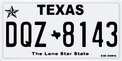 TX license plate DQZ8143