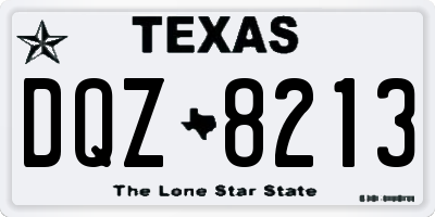 TX license plate DQZ8213