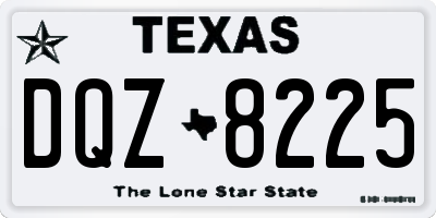 TX license plate DQZ8225
