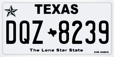 TX license plate DQZ8239