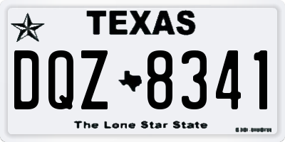 TX license plate DQZ8341