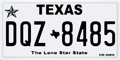 TX license plate DQZ8485