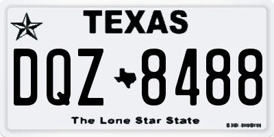 TX license plate DQZ8488