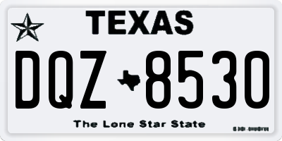 TX license plate DQZ8530