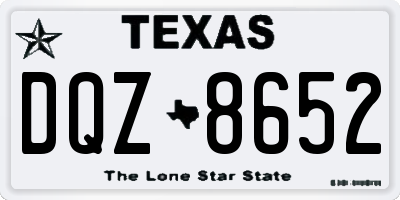 TX license plate DQZ8652