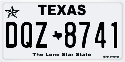 TX license plate DQZ8741