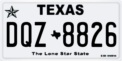TX license plate DQZ8826