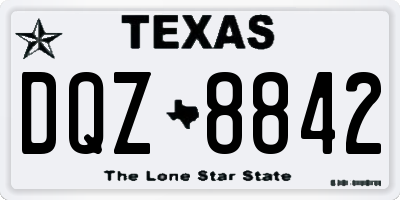 TX license plate DQZ8842