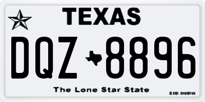 TX license plate DQZ8896