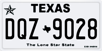 TX license plate DQZ9028