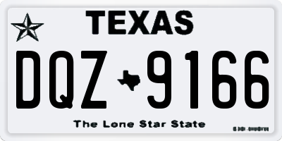TX license plate DQZ9166