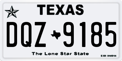 TX license plate DQZ9185