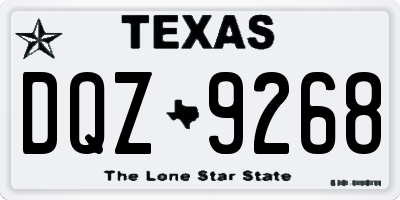 TX license plate DQZ9268