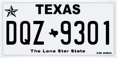 TX license plate DQZ9301