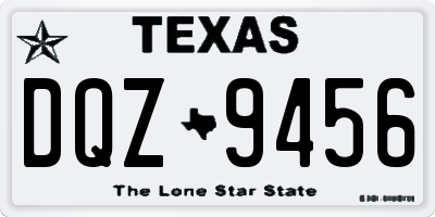 TX license plate DQZ9456