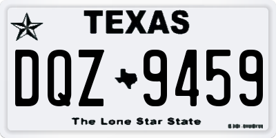 TX license plate DQZ9459