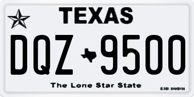 TX license plate DQZ9500
