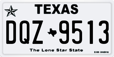 TX license plate DQZ9513