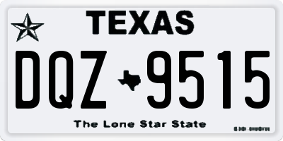 TX license plate DQZ9515