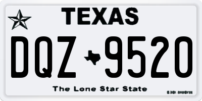 TX license plate DQZ9520