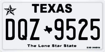 TX license plate DQZ9525