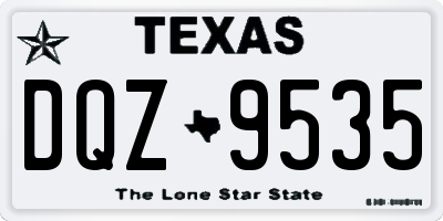 TX license plate DQZ9535