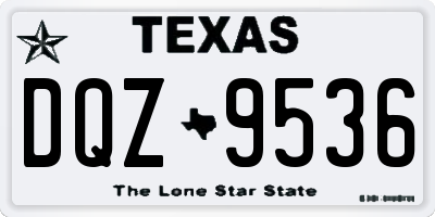 TX license plate DQZ9536