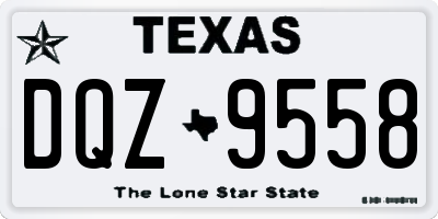 TX license plate DQZ9558