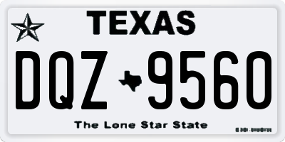 TX license plate DQZ9560