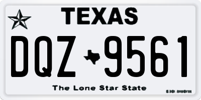 TX license plate DQZ9561