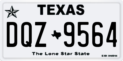 TX license plate DQZ9564