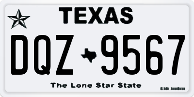 TX license plate DQZ9567