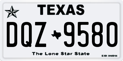 TX license plate DQZ9580