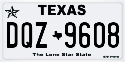 TX license plate DQZ9608