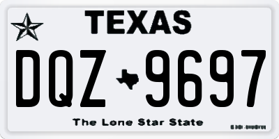 TX license plate DQZ9697